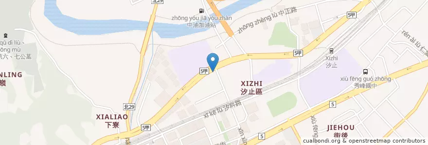 Mapa de ubicacion de 北味香永和豆漿大王 en 타이완, 신베이 시, 시즈 구.