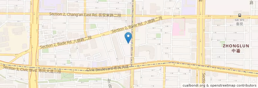 Mapa de ubicacion de BOBBY BOX en Taiwan, 新北市, Taipei, 松山區.