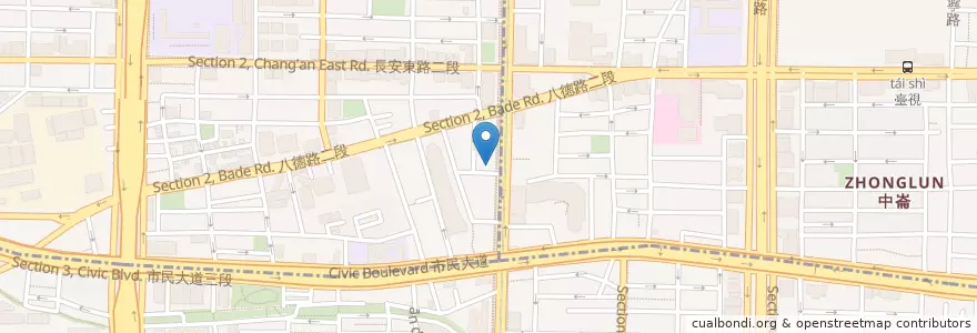 Mapa de ubicacion de Kiki餐廳 en 臺灣, 新北市, 臺北市, 松山區.