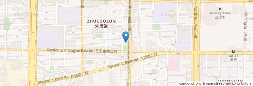 Mapa de ubicacion de 中國信託商業銀行 en Taiwan, Neu-Taipeh, Taipeh, Songshan.