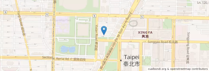 Mapa de ubicacion de 世芳中醫診所 en Taiwan, Nuova Taipei, Taipei, Distretto Di Xinyi.