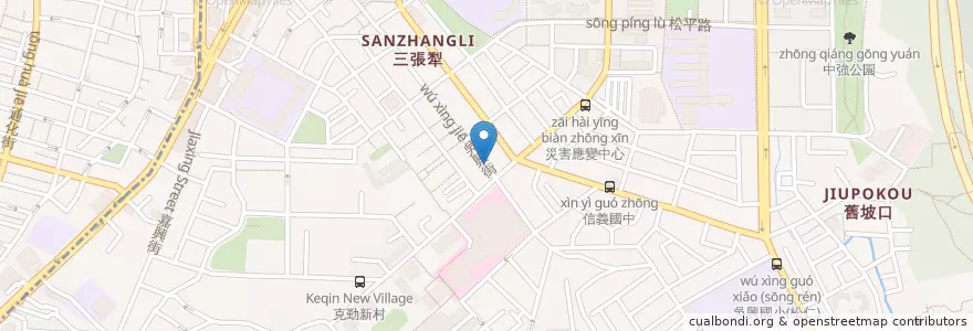 Mapa de ubicacion de 吳興商圈 en 台湾, 新北市, 台北市, 信義区.