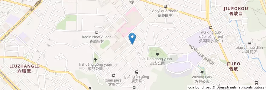 Mapa de ubicacion de 董師傅牛肉麵炒飯麵 en Taiwan, Nuova Taipei, Taipei, Distretto Di Xinyi.