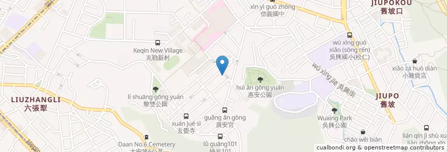Mapa de ubicacion de 吳家麵館 en تایوان, 新北市, تایپه, 信義區.