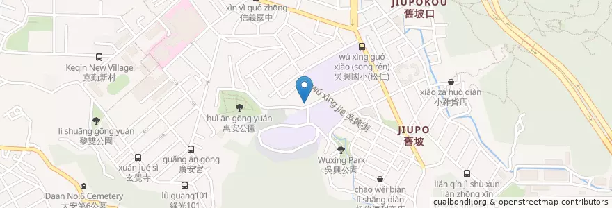 Mapa de ubicacion de 趙氏友祠 en Taiwan, New Taipei, Taipei, Xinyi District.