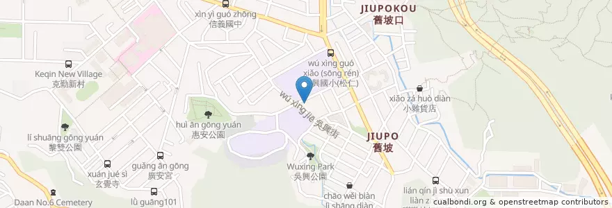Mapa de ubicacion de 三德幼兒園 en Taiwan, Nuova Taipei, Taipei, Distretto Di Xinyi.