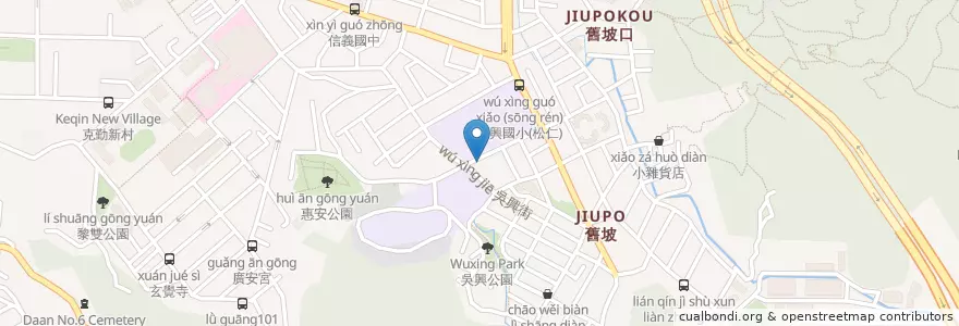 Mapa de ubicacion de 聖三天主堂 en تایوان, 新北市, تایپه, 信義區.