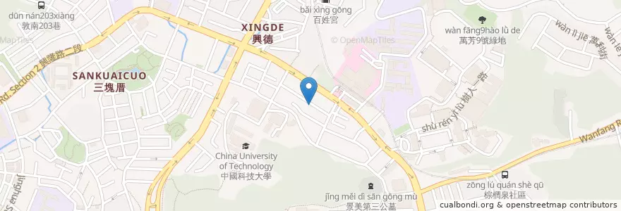 Mapa de ubicacion de 福鼎湯包店 en Tayvan, 新北市, Taipei, 文山區.