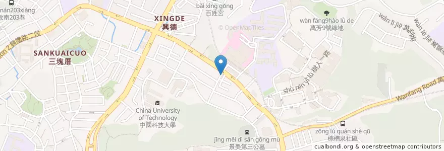 Mapa de ubicacion de 溫州大餛飩 en Taiwan, 新北市, Taipei, 文山區.
