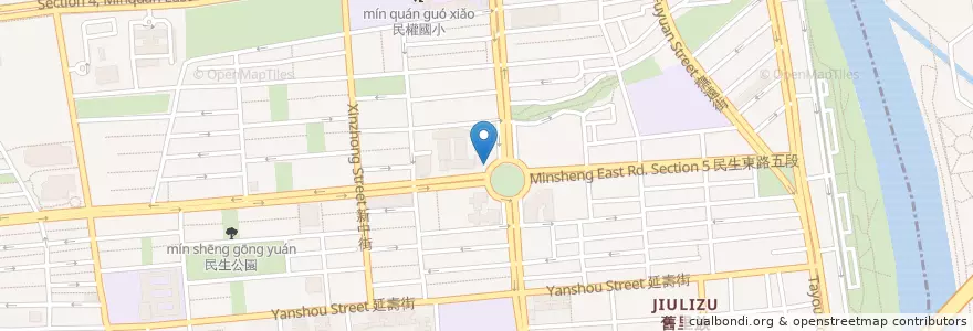 Mapa de ubicacion de 民生活動中心 en تایوان, 新北市, تایپه, 松山區.
