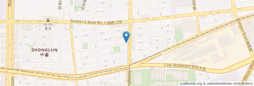 Mapa de ubicacion de 光復南路22巷口 en تايوان, تايبيه الجديدة, تايبيه, 松山區.