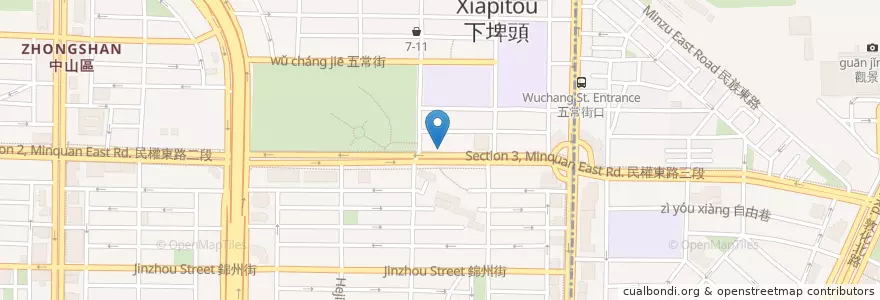 Mapa de ubicacion de 三商巧福 en Tayvan, 新北市, Taipei, 松山區.