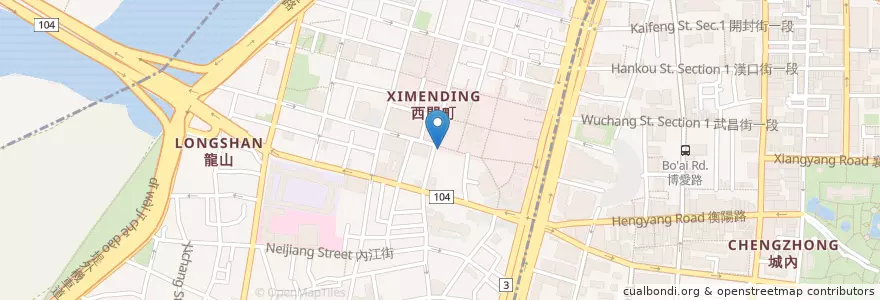 Mapa de ubicacion de 熊一火鍋 en Tayvan, 新北市, Taipei, 萬華區.