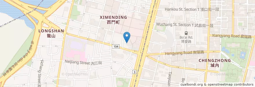 Mapa de ubicacion de 真善美劇院 en 臺灣, 新北市, 臺北市, 萬華區.