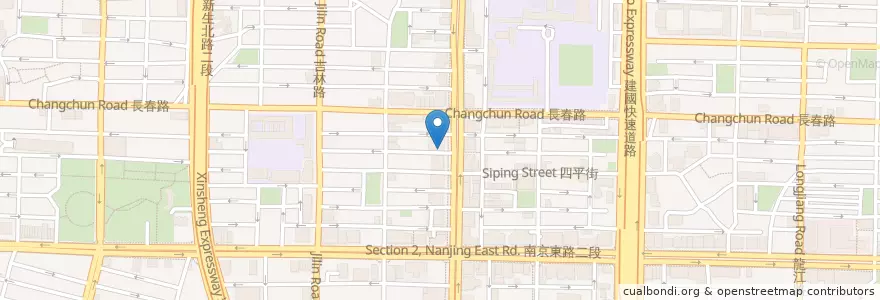 Mapa de ubicacion de 松江會館 en Tayvan, 新北市, Taipei, 中山區.