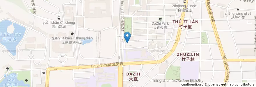 Mapa de ubicacion de KUMA en Tayvan, 新北市, Taipei, 中山區.