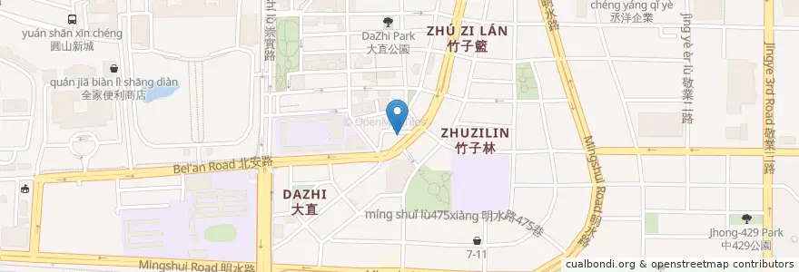 Mapa de ubicacion de 沈記滷味 en 타이완, 신베이 시, 타이베이시, 중산 구.
