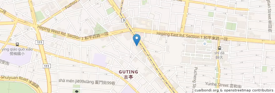Mapa de ubicacion de 古亭動物醫院 en تايوان, تايبيه الجديدة, تايبيه, 中正區.