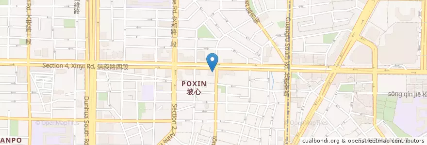 Mapa de ubicacion de 何嘉仁美語 en Tayvan, 新北市, Taipei, 大安區.