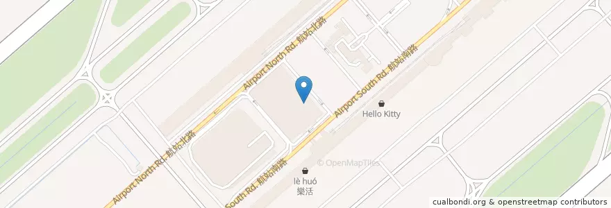 Mapa de ubicacion de 中一食堂 en 台湾, 桃園市, 大園区.