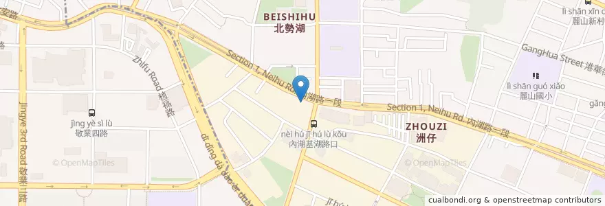 Mapa de ubicacion de 格上租車 en تایوان, 新北市, تایپه, 內湖區.