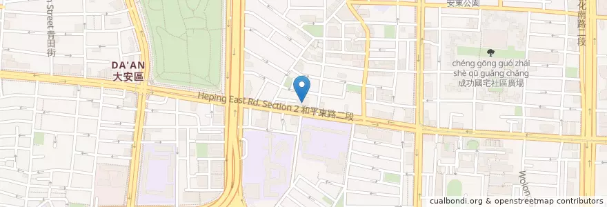Mapa de ubicacion de 華南商業銀行 en Taiwan, Nuova Taipei, Taipei, 大安區.