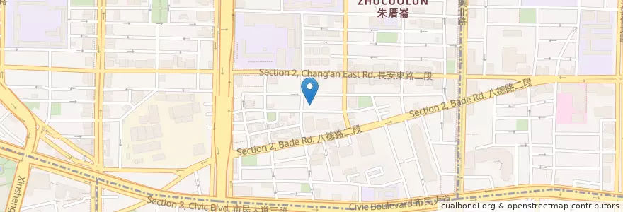 Mapa de ubicacion de 建國停車場 en Taiwan, Nuova Taipei, Taipei, Distretto Di Zhongshan.
