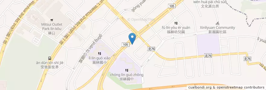 Mapa de ubicacion de 林口牛肉麵 en 台湾, 新北市, 林口区.