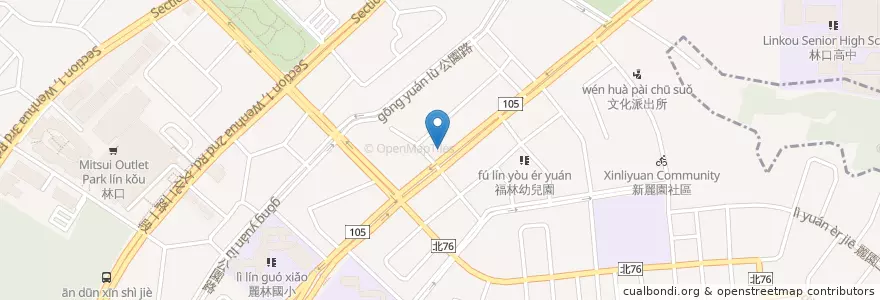 Mapa de ubicacion de 林口靈糧堂 en تایوان, 新北市, 林口區.