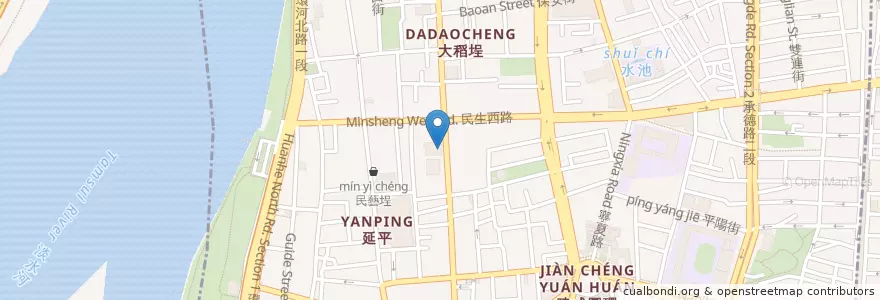 Mapa de ubicacion de 華南商業銀行 en Taiwan, 新北市, Taipei, 大同區.