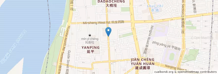 Mapa de ubicacion de 稻江台北推廣中心 en Taiwan, 新北市, Taipé, 大同區.