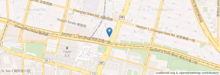 Mapa de ubicacion de The Daft House en 臺灣, 新北市, 臺北市, 中山區.