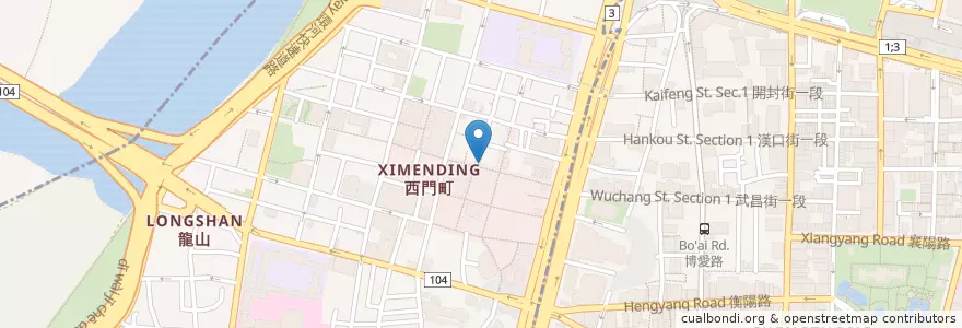 Mapa de ubicacion de 和定食 en 臺灣, 新北市, 臺北市, 萬華區.