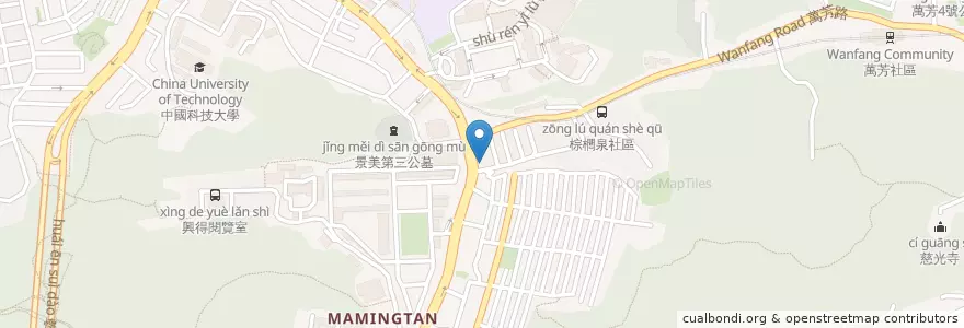 Mapa de ubicacion de 麥味登 en Тайвань, Новый Тайбэй, Тайбэй, 文山區.