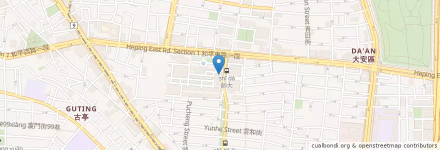 Mapa de ubicacion de 樂活診所 en تایوان, 新北市, تایپه, 大安區.