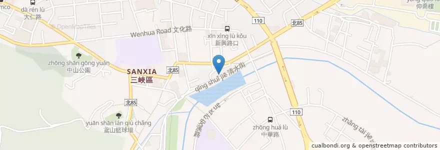 Mapa de ubicacion de 甘樂文創 en تایوان, 新北市, 三峽區.