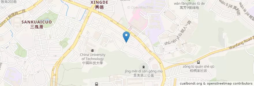 Mapa de ubicacion de 應安168停車場 en Тайвань, Новый Тайбэй, Тайбэй, 文山區.
