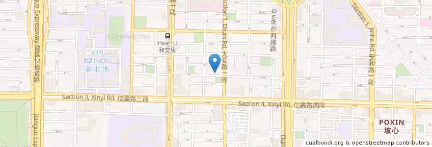 Mapa de ubicacion de 日幕里 en Taiwan, New Taipei, Taipei, Da'an District.