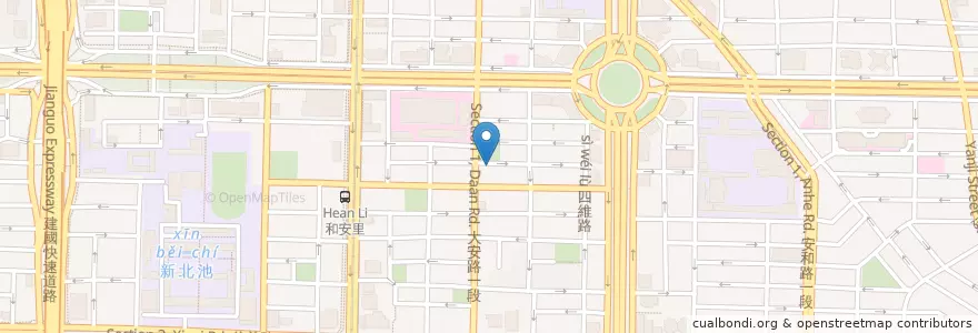 Mapa de ubicacion de 春日日本料理 en تایوان, 新北市, تایپه, 大安區.