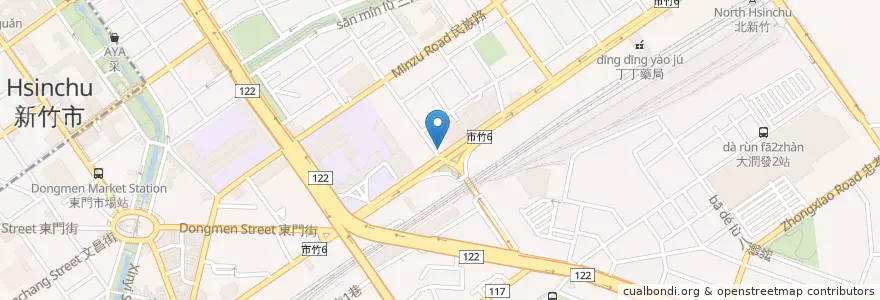 Mapa de ubicacion de 台西鵝肉 en 타이완, 타이완성, 신주시, 둥구.