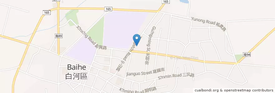 Mapa de ubicacion de 禾豐日式食堂 en 臺灣, 臺南市, 白河區.