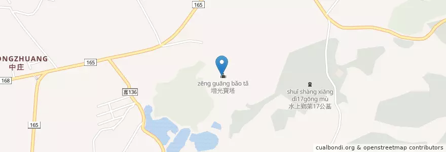Mapa de ubicacion de 增光寶塔 en Тайвань, Тайвань, Цзяи, 水上鄉.