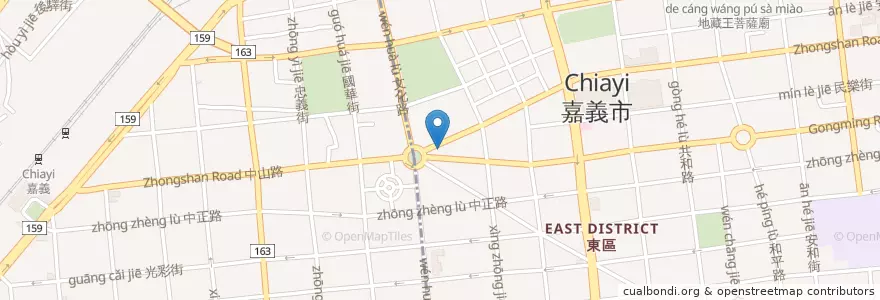 Mapa de ubicacion de 吳鳳幼兒園 en 타이완, 타이완성, 자이 시, 자이 현, 둥구.