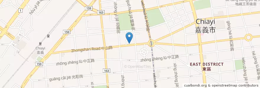 Mapa de ubicacion de 麥當勞 en 타이완, 타이완성, 자이 시, 자이 현.