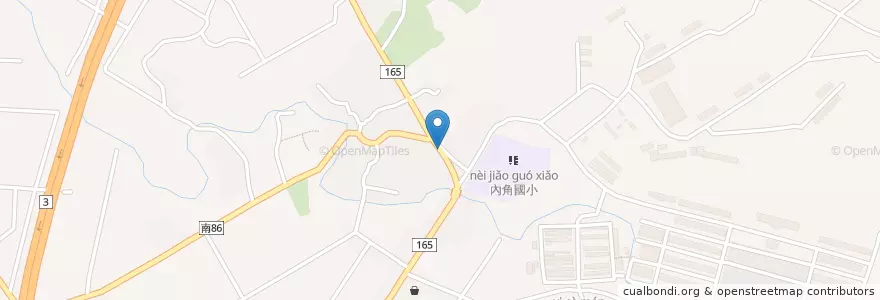 Mapa de ubicacion de 白河內角郵局 en تايوان, تاينان, 白河區.