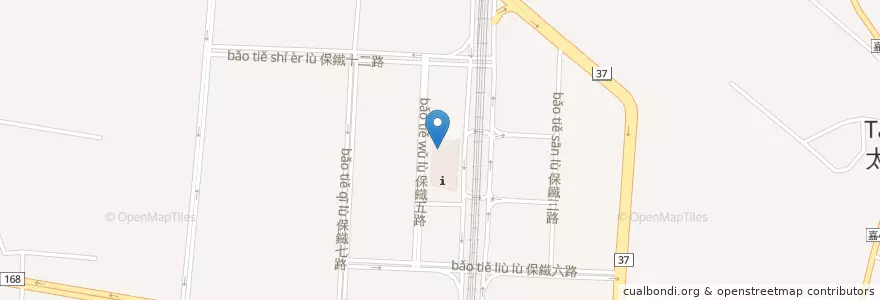 Mapa de ubicacion de 星巴克 en تايوان, مقاطعة تايوان, مقاطعة شياي, 太保市.