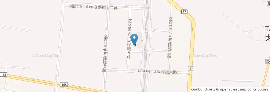 Mapa de ubicacion de 摩斯漢堡 en Taiwan, Provincia Di Taiwan, Contea Di Chiayi, Taibao.