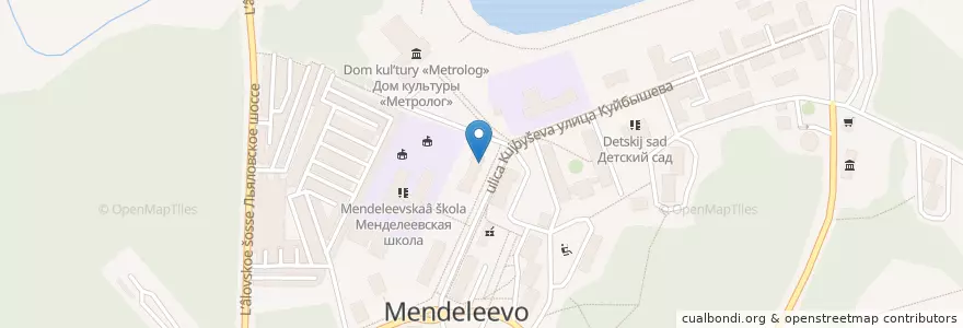 Mapa de ubicacion de Почта России 141570 en روسيا, Центральный Федеральный Округ, محافظة موسكو, Городской Округ Солнечногорск.