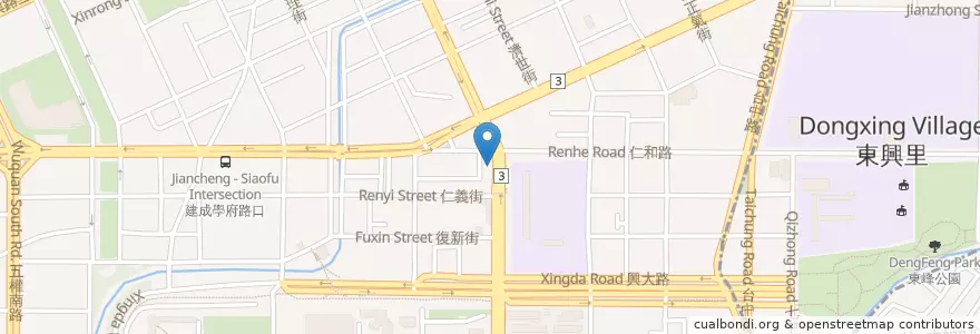Mapa de ubicacion de Yi-Kang en تايوان, تاي شانغ, 南區.