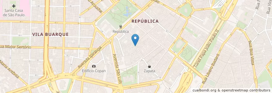 Mapa de ubicacion de Restaurante Finisteri en 브라질, 남동지방, 상파울루, Região Geográfica Intermediária De São Paulo, Região Metropolitana De São Paulo, Região Imediata De São Paulo, 상파울루.